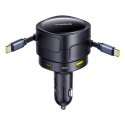 Ładowarka samochodowa Baseus Enjoyment Max 90W 2 x kabel USB-C + USB-A + USB-C - czarna