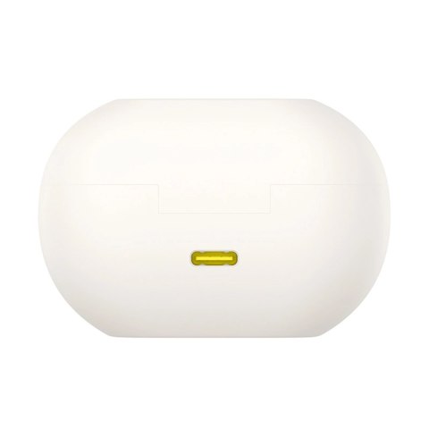Słuchawki Baseus Bass 15 Clip OWS bezprzewodowe z kablem Baseus Simple USB-C 3A 30cm - białe