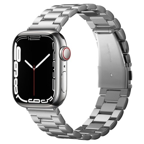 Bransoleta Spigen Modern Fit Band do Apple Watch 8 / 9 / 10 / 11 / SE / Ultra (44 / 45 / 46 / 49 mm) Srebrna