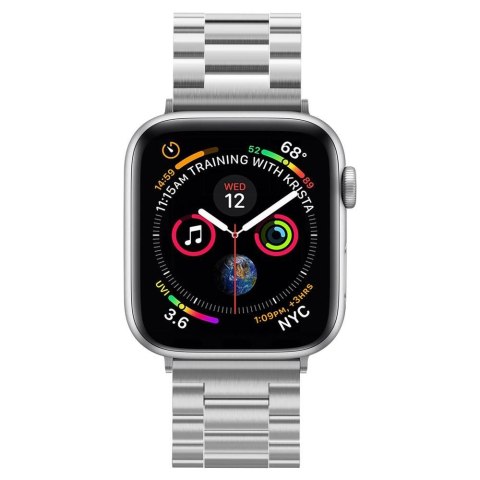 Bransoleta Spigen Modern Fit Band do Apple Watch 8 / 9 / 10 / 11 / SE / Ultra (44 / 45 / 46 / 49 mm) Srebrna