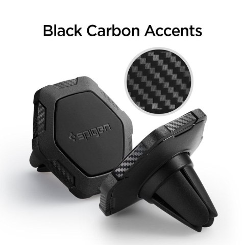 Magnetyczny Uchwyt Samochodowy do Kratki Spigen QS11 Czarny