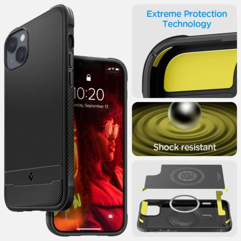 Etui Spigen Rugged Armor Mag MagSafe iPhone 14 Matowe Czarne