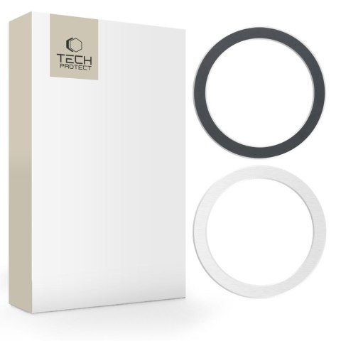 Tech-Protect MagMat MagSafe universal magnetic ring 2-pack czarno-srebrny