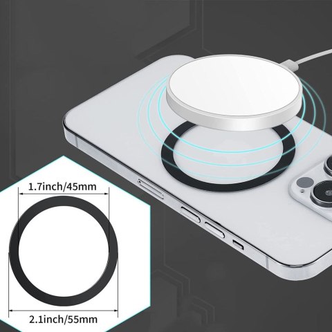 Tech-Protect MagMat MagSafe universal magnetic ring 2-pack czarno-srebrny