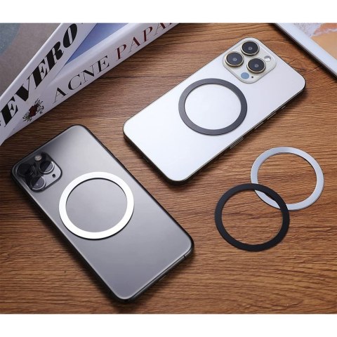 Tech-Protect MagMat MagSafe universal magnetic ring 2-pack czarno-srebrny