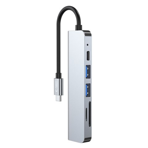 Tech-Protect V4-Hub Adapter 6w1 Szary