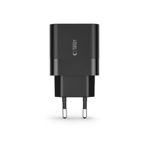 Ładowarka Sieciowa Tech-Protect C30W 2-Portowa PD 30W / QC3.0 - Czarna