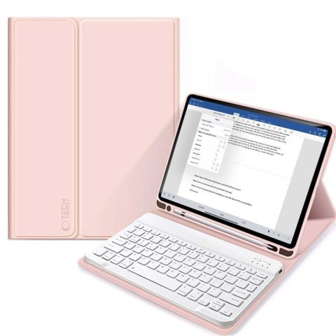 Etui z Klawiaturą do iPad 10.9" / 11" Tech-Protect SC Pen z Miejscem na Rysik - Różowy