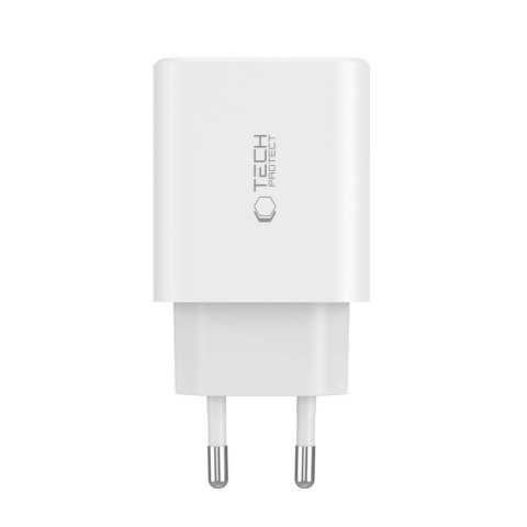 Tech-Protect NC30W 3-portowa ładowarka sieciowa PD 30W / QC3.0 biały