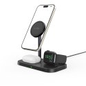 Tech-Protect Qi15W-A22 3w1 magnetyczna Ładowarka bezprzewodowa MagSafe czarny