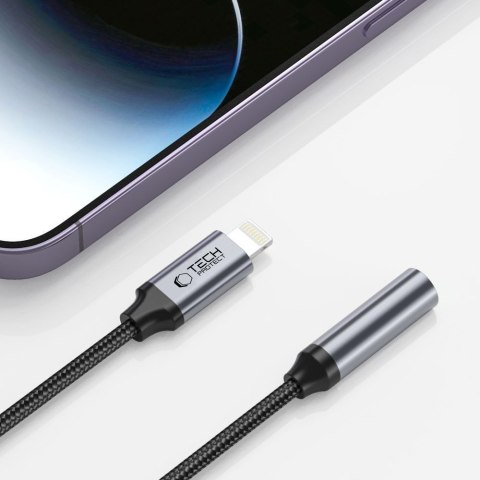 Tech-Protect UltraBoost Adapter Lightning do Mini Jack 3.5mm Czarny