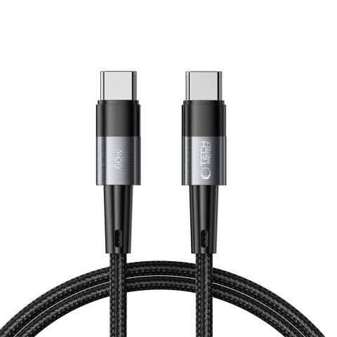 Tech-Protect UltraBoost Kabel USB-C do USB-C PD 60W / 3A 100cm Szary