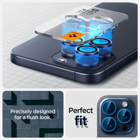 Osłona Aparatu Spigen Optik Pro Glas.tR 'EZ Fit' Camera Protector 2-Pack iPhone 14 Pro / Max / 15 Pro / Max / 16 Pro / Max / 17