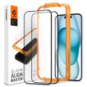 Szkło hartowane Spigen ALM Glass FC 2-Pack iPhone 15 - czarne