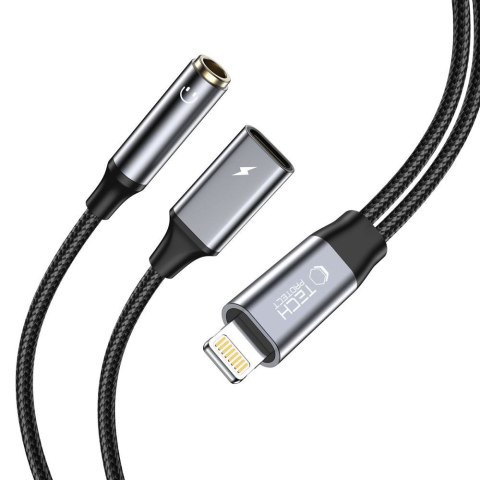 Tech-Protect UltraBoost Kabel Adapter Lightning do Mini Jack 3.5mm & Lightning Czarny