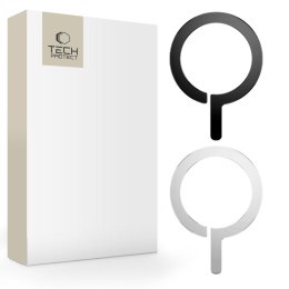 Tech-Protect Metalring MagSafe uniwersalny pierścień magnetyczny 2-pack Czarno-srebrny