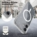 Etui Tech-Protect FlexAir Hybrid MagSafe do iPhone 16 - Błyszczące Brokatowe