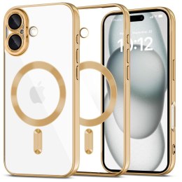 Etui Tech-Protect MagFlex MagSafe do iPhone 16 - Błyszczące Złote