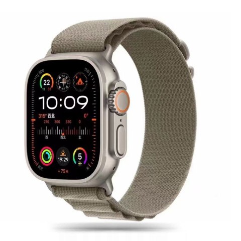 Tech-Protect Nylon Pro pasek do Apple Watch 8 / 9 / 10 / 11 / SE / Ultra (44 / 45 / 46 / 49 mm) tytanowo-oliwkowy