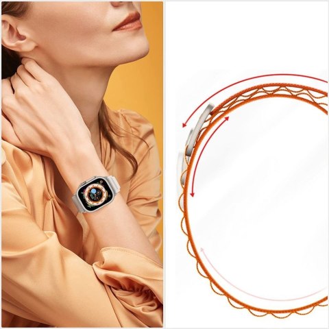 Tech-Protect Nylon Pro pasek do Apple Watch 8 / 9 / 10 / 11 / SE / Ultra (44 / 45 / 46 / 49 mm) tytanowo-oliwkowy