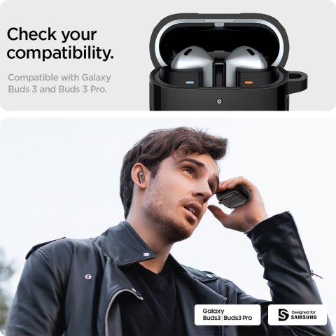 Etui Spigen Rugged Armor do Samsung Galaxy Buds 3 / 3 FE / 3 Pro Matowe Czarne