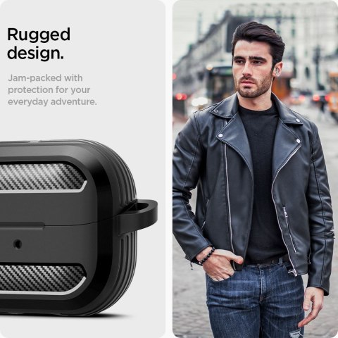 Etui Spigen Rugged Armor do Samsung Galaxy Buds 3 / 3 FE / 3 Pro Matowe Czarne