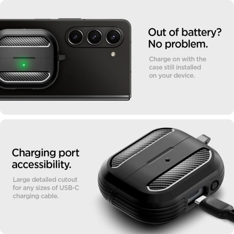 Etui Spigen Rugged Armor do Samsung Galaxy Buds 3 / 3 FE / 3 Pro Matowe Czarne