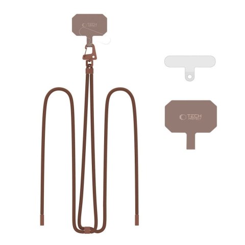Smycz do Telefonu Tech-Protect C5S Rope Crossbody Strap - Czekoladowy Brąz