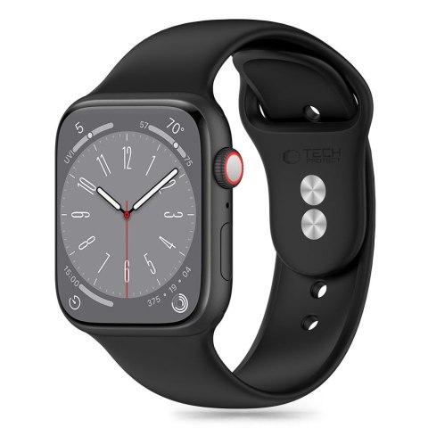 Tech-Protect Silicone pasek do Apple Watch 8 / 9 / 10 / 11 / SE (40 / 41 / 42 mm) czarny