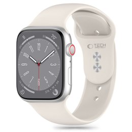 Tech-Protect Silicone pasek do Apple Watch 8 / 9 / 10 / 11 / SE (40 / 41 / 42 mm) jasny beż