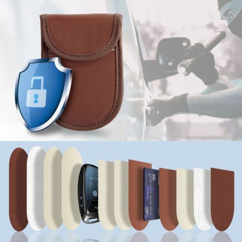 Etui blokujące sygnał RFID / blokada kluczyka keyless Tech-Protect KLR100 Faraday - Espresso