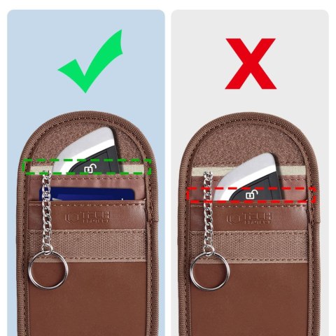 Etui blokujące sygnał RFID / blokada kluczyka keyless Tech-Protect KLR100 Faraday - Espresso