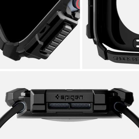 Spigen Rugged Armor Apple Watch 10 / 11 (42 mm) - Matowy Czarny