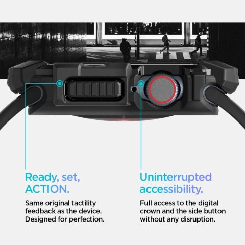 Spigen Rugged Armor Apple Watch 10 / 11 (42 mm) - Matowy Czarny