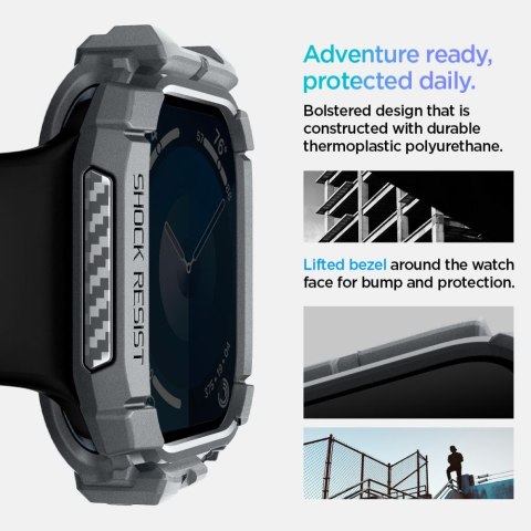 Spigen Rugged Armor Apple Watch 10 / 11 (46 mm) - Ciemnoszary
