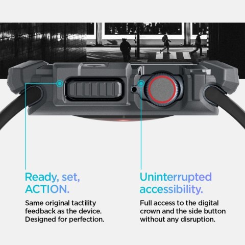 Spigen Rugged Armor Apple Watch 10 / 11 (46 mm) - Ciemnoszary