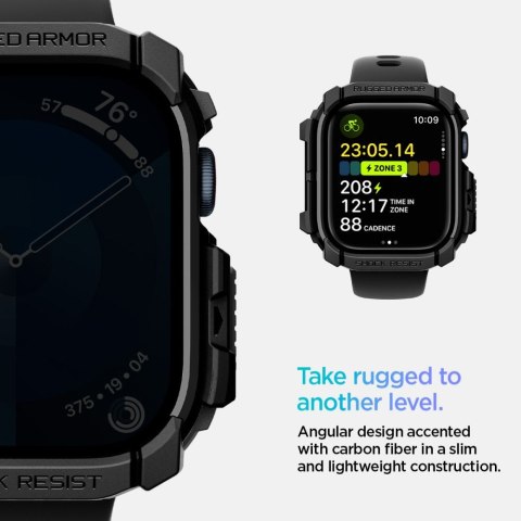 Spigen Rugged Armor Apple Watch 10 / 11 (46 mm) - Matowy Czarny