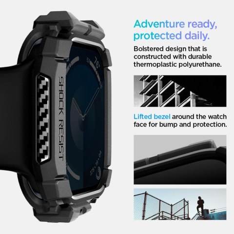 Spigen Rugged Armor Apple Watch 10 / 11 (46 mm) - Matowy Czarny