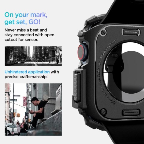 Spigen Rugged Armor Apple Watch 10 / 11 (46 mm) - Matowy Czarny