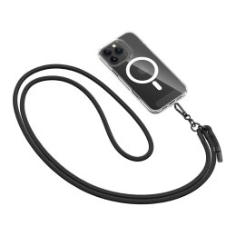 Smycz do Telefonu Tech-Protect C1S Rope Crossbody Strap - Czarno-Czarna