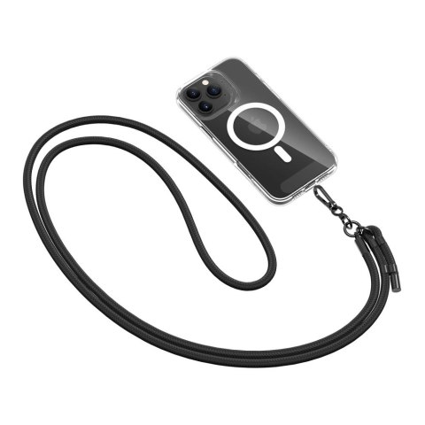 Smycz do Telefonu Tech-Protect C1S Rope Crossbody Strap - Czarno-Czarna
