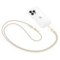 Smycz do Telefonu Tech-Protect C2S Rope Crossbody Strap - Beżowa ze Zotym