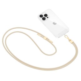 Smycz do Telefonu Tech-Protect C2S Rope Crossbody Strap - Beżowa ze Zotym