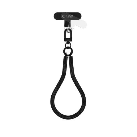 Smycz na Nadgarstek Tech-Protect C3S Rope Wrist Strap - Czarno-Czarna
