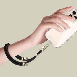 Smycz na Nadgarstek Tech-Protect C4S Rope Wrist Strap - Czarna ze Zotym