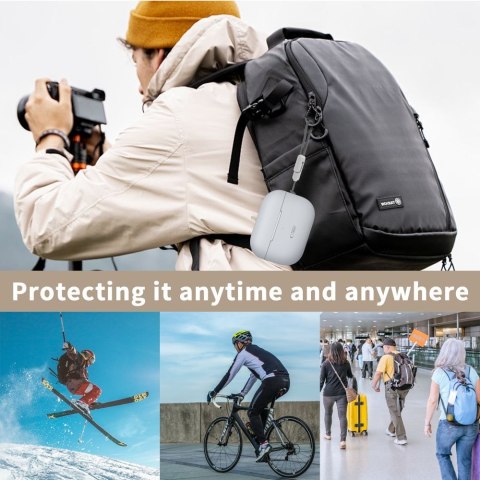 Tech-Protect Silicone etui do Apple AirPods Pro 1 / 2 pomarańczowy neonowy