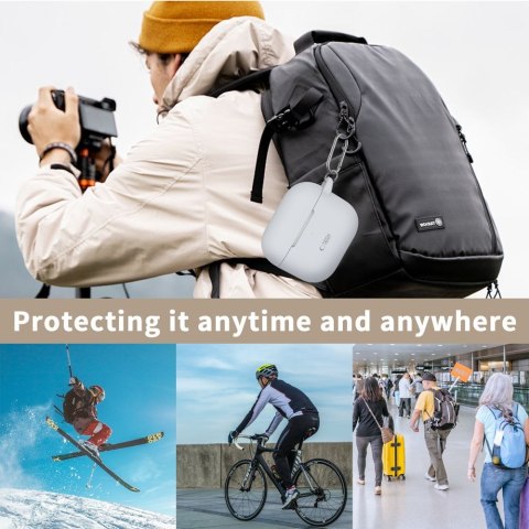 Tech-Protect Silicone Hook etui do Apple AirPods 3 szary melanż