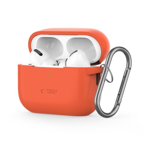 Tech-Protect Silicone Hook etui do Apple AirPods Pro 1 / 2 pomarańczowy neonowy
