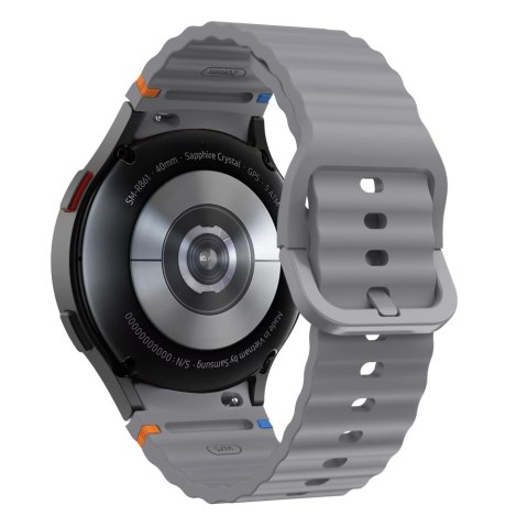 Tech-Protect Silicone Sport pasek do Samsung Galaxy Watch 4 / 5 / 5 Pro / 6 / 7 / FE szary melanż