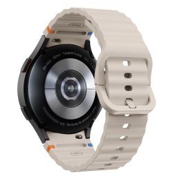 Tech-Protect Silicone Sport pasek do Samsung Galaxy Watch 4 / 5 / 5 Pro / 6 / 7 / FE jasny beż